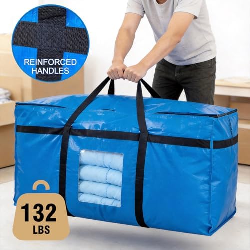 60 Gallon Extra Large Storage Bag, Heavy Duty Moving Bag, 1 Pack - Image 5