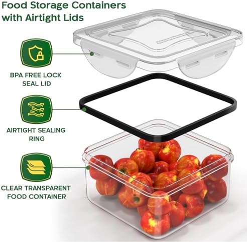 RockBerry 44 Pcs Food Storage Containers with Lids Airtight - Image 5