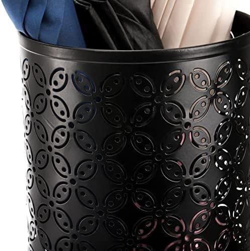 Metal Round Umbrella Stand Rack,Free Standing Umbrella Holder Bin, Canes Walking Sticks Holder for Entryway, Home, Office (Round) - Image 5