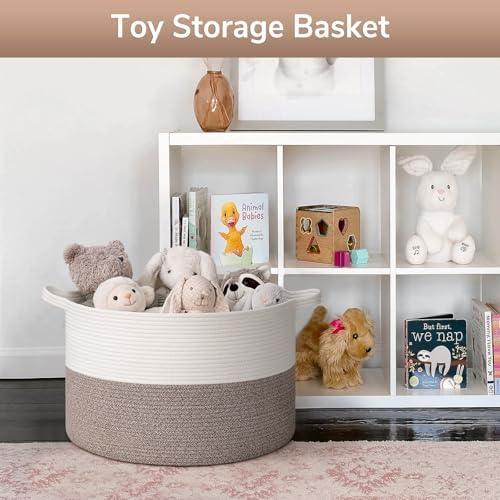 Goodpick 65L Large Woven Rope Basket for Blankets Living Room, 65L - Image 4