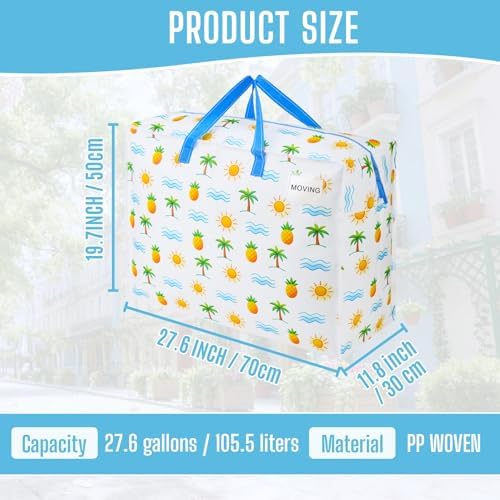 VENO Heavy Duty Moving Bags, 27 Gallon, Tropical Island, 4 Pack - Image 3