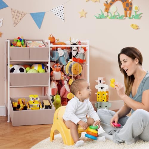 BBLIKE Toy Storage Organizer, Stuffed Animal Storage with 4 Removable Bins - Image 3