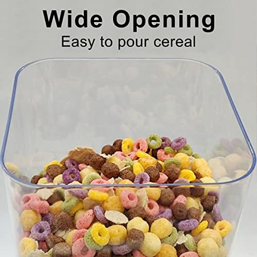 Cereal Dispenser Countertop 2Pc, Cereal Containers Storage, 5.5Qt Organization and Storage Containers for Kitchen, Snack Dispenser for Rice, Grains, Nuts, Dry Food, Oatmeal, Pet food, White - Image 4