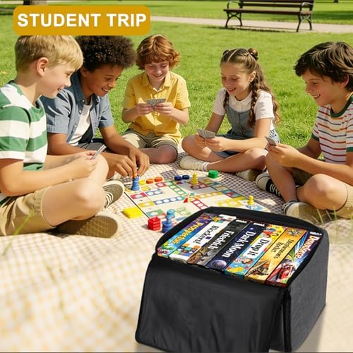 Board Game Storage Bag, Portable Board Game Organizer and Storage with Cover for Office Supplies, Puzzles, Building Blocks, Craft Product, Collapsible Board Games Storage Containers - Image 7