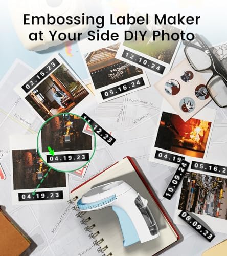 Embossing Label Maker Vintage Manual with 3 Rolls 3D Label Tapes - Image 2