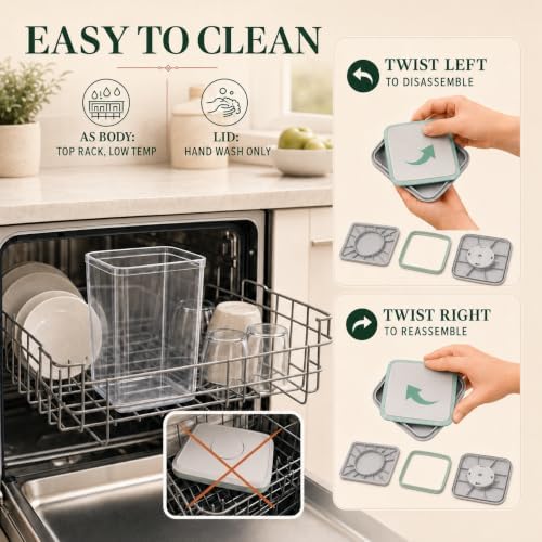 12-Piece Airtight Food Storage Containers, Pantry Canister Set - Image 4