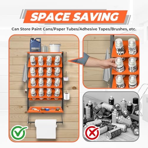 Sidasu Spray Paint Can Holder, 16-Can Heavy Duty Spray Can Organizer - Image 5