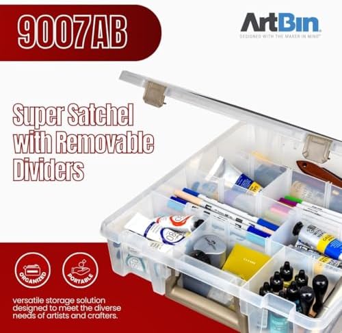 ArtBin Super Satchel Craft Organizer with Removable Dividers, Clear - Image 3