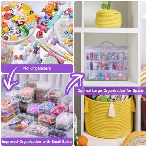 Bead Organizers and Storage, 56 Pcs Small Plastic Containers with Lids - Image 6