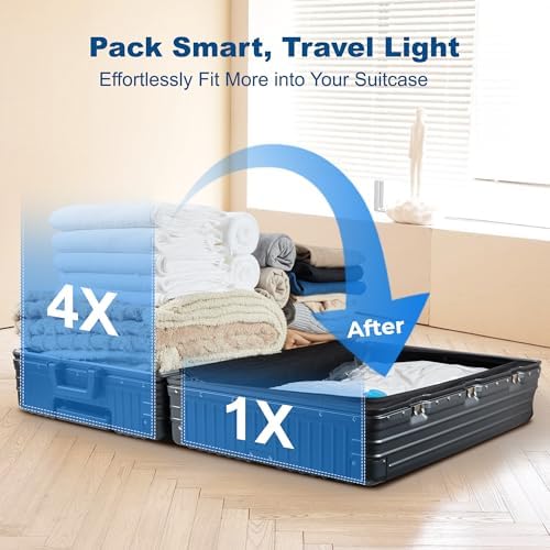 HOUSE DAY 10 Medium Vacuum Storage Bags with Pump,Space Saving Vacuum Seal Bags For Clothing Travel,Vacuum Storage Bags For Clothes, Bedding, Moving, Camping, Toys, Travel & Organization, Hand Pump - Image 3