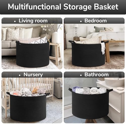 Goodpick Extra Large Woven Dirty Clothes Basket for Nursery, 115L - Image 6