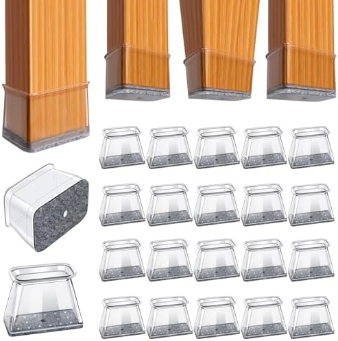 BUMACO Chair Leg Floor Protectors for Hardwood Floors Anti-Scratch 20 Pack by BUMACO