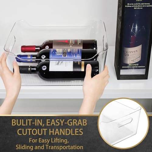 Tiawudi 6 Pack Plastic Storage Bins, Extra Large Pantry Organizer, 13.5" x 10" Clear Storage Containers and Organizer Bins, Multi-Use Bins for Home, Kitchen, Closet and Cabinet - Image 4