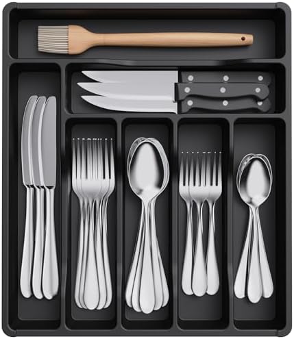 Lifewit Silverware Drawer Organizer Tray, Cutlery Storage for Kitchen by Lifewit