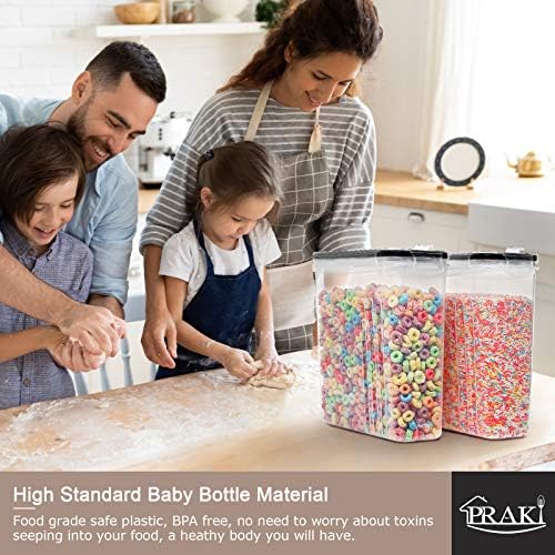 5PCS Large Cereal Containers Storage [4L/135.2 oz], Food Storage Containers - Image 5
