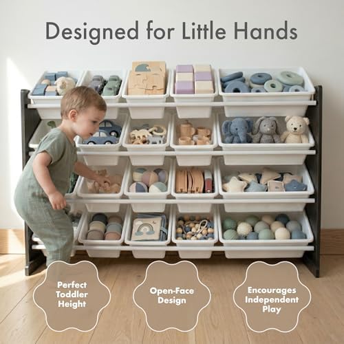 Humble Crew Kids Toy Organizer with 20 Bins, 4 Tier Storage for Playroom - Image 2