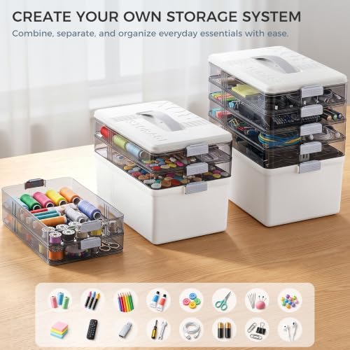 Citylife Craft Organizers and Storage bins with Lids, Medicine Organizer - Image 4