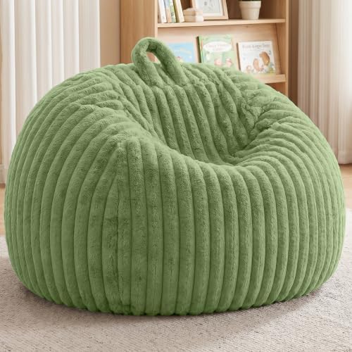 Bean Bag Cover No Filler Stuffed Animal Storage Bean Bag Chair Cover by AZHCHKE