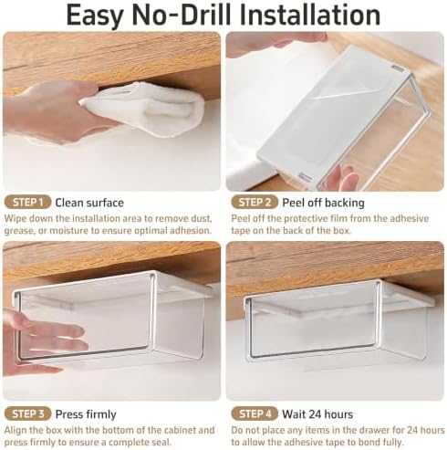 Medicine Cabinet Organizer Drawer, Under Shelf Storage for Bathroom - Image 6