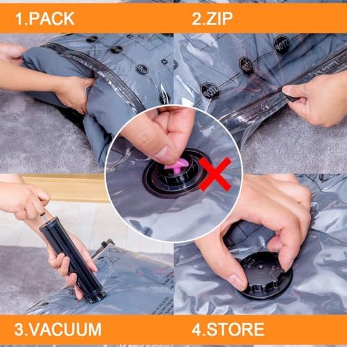 GONGSHI Vacuum Storage Bags for Clothing, 10-Pack, Medium - Image 4