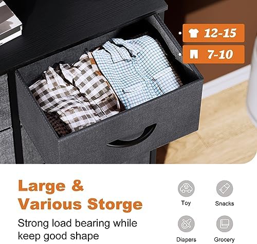 Sweetcrispy Dresser for Bedroom with 6 Drawers, Storage Tower Organizer - Image 5