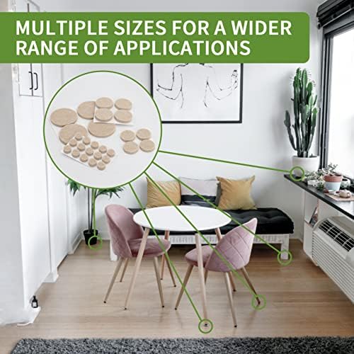Felt Furniture Pads for Hardwood Floors 162 PCS, Round, Beige - Image 5