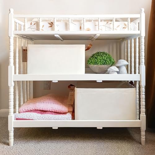 CHICVITA 30L Large Fabric Closet Baskets for Shelves, 4Pack, Beige - Image 3
