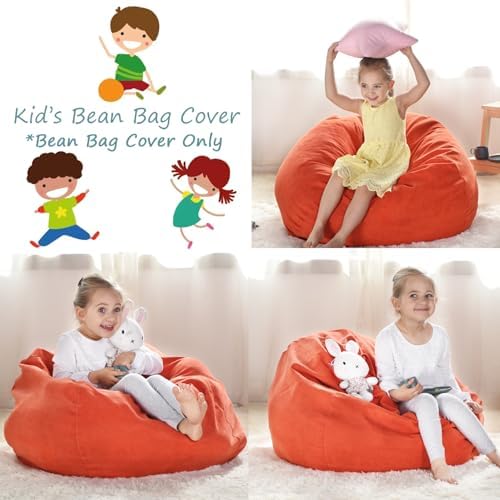 YuppieLife Stuffed Animal Storage Bean Bag Cover, 27" Canvas Toy Organizer - Image 4