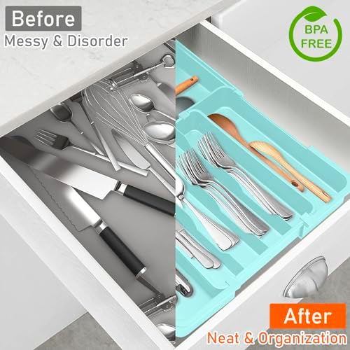 Spaclear Expandable Silverware Drawer Organizer, Utensil Tray for Kitchen - Image 5