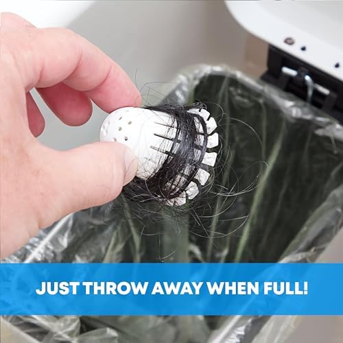 TubShroom Toss 21pk Disposable Bath Tub Drain Strainers - Hair Catcher Snare for Shower Bathtub to Prevent Clogged Drains, Traps Human and Pet Hair, One Year Supply (White) - Image 4