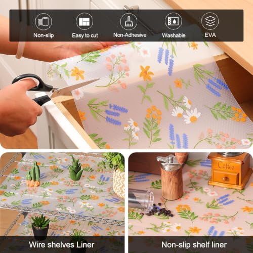 Cooyes Shelf Liner Non-Adhesive EVA Cabinet & Drawer Liner 11.8" x 240" - Image 3