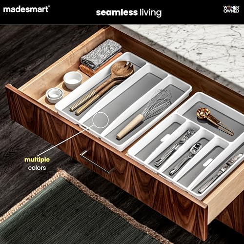 madesmart Classic 3 Compartment Utensil Tray, Carbon - Image 3