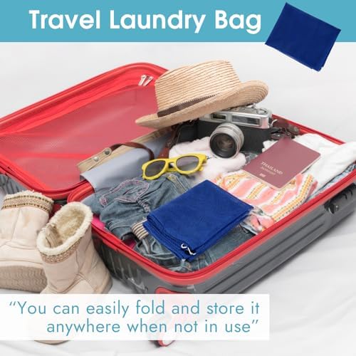 2 Pack Mesh Laundry Bags 23x34 Inch Drawstring Locking for Travel Home - Image 6