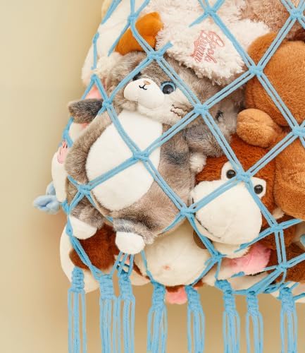 Stuffed animal net Hammock - Large 44'' H, Space-Saving (Sky Blue) - Image 3