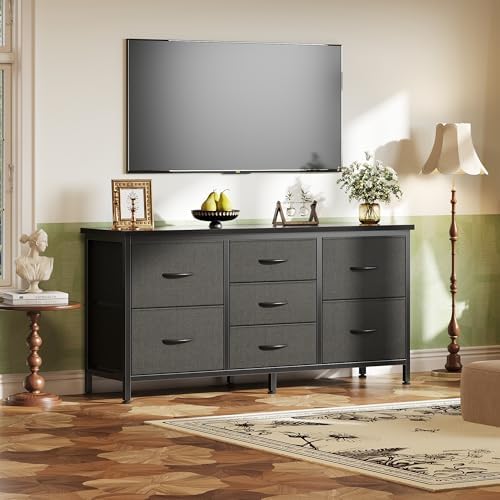 DUMOS 7 Drawer Fabric Dresser, Clothes Organizer Storage Tower for Bedroom - Image 2