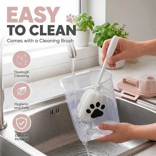 Dog Storage Container with Cleaning Brush and Measuring Cup - Image 6