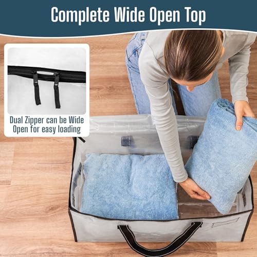 VENO Moving Bags, Storage Bags, Wide Open Top, Clear, 6 Pack - Image 3