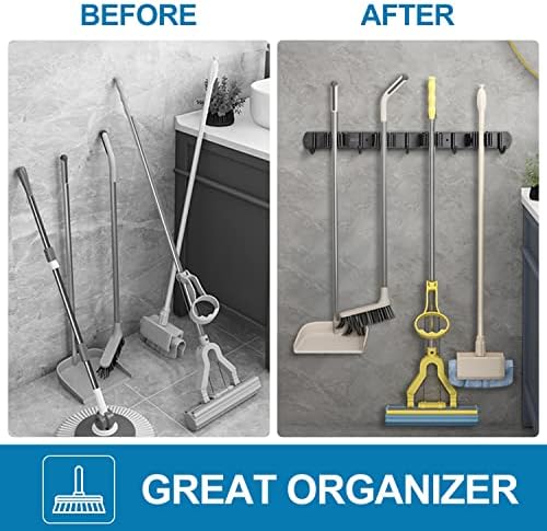 IMILLET 2 Pack Broom Holder Wall Mount, Heavy Duty Garage Organization - Image 4