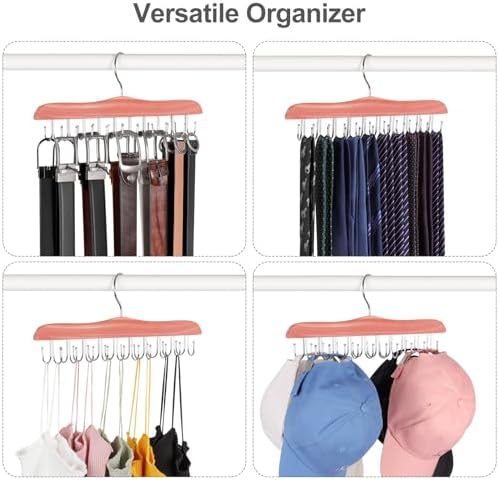 TOPIA HANGER Bra Hangers for Closet Organizer, Cedar Wooden Hangers with 20 Hooks, 2 Packs Hold Up to 80 Bras, Tank Top Hanger Space Saving, Belt Hanger-CT58U - Image 5