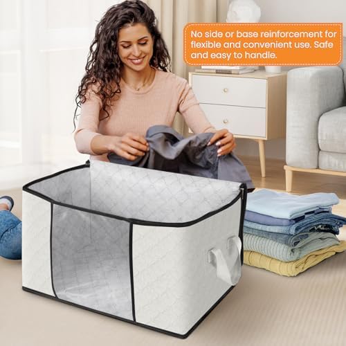 Fab totes 10 Pack Storage Bags for Clothes Blanket Storage Bins with Lids - Image 3