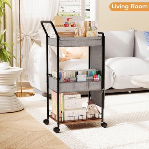 BBLIKE Diaper Caddy Organizer, Baby Cart with Basket and Side Pockets - Image 6