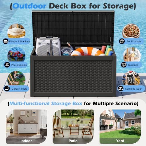 Outdoor Storage Box Waterproof, 320 Gallon Deck Box for Patio Storage - Image 3