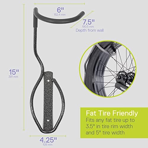 Delta Leonardo Bike Rack Wall Mount Cycle – Elegant Vertical Hanger Hook Design Provides Easy Bicycle Storage Access – Hassle-Free Installation – Vertical Mount Holds Up to 40 lbs - Image 5