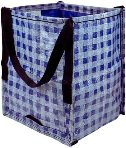 DURASACK Heavy Duty Storage Tote Bag 22-Gallon, Gingham Blue by DURASACK
