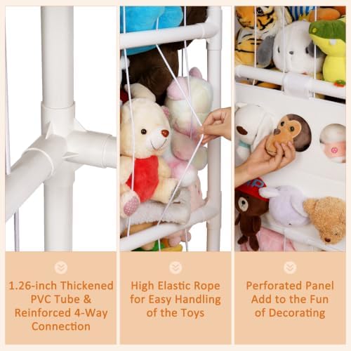 Stuffed Animal Storage Zoo Holder Space Save, PVC Stuffed Animal Organizer - Image 4