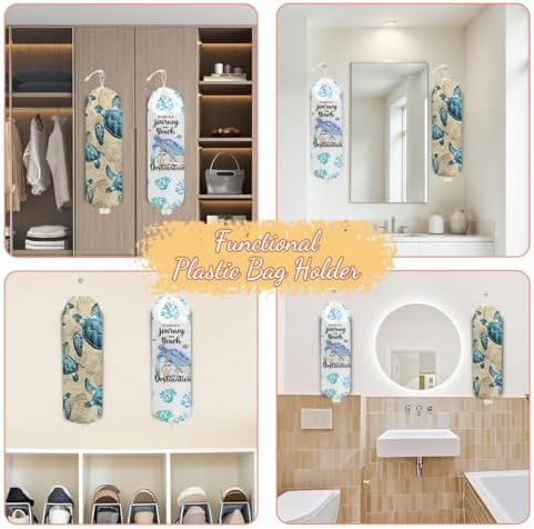2 Pcs Sea Turtle Plastic Bag Holder, Wall Mount Grocery Bag Holder - Image 6