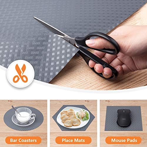 Shelf Liners for Kitchen Cabinets Non Adhensive,Gray 23.6"× 157.4" - Image 3