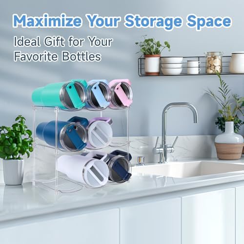 spospo Stackable Water Bottle Organizer for Stanley 40 oz Tumbler - Image 6