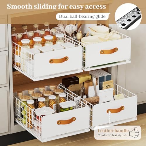 Pull Out Cabinet Organizer, Slide-Out Pantry Shelves, Fits Framed Cabinets - Image 6