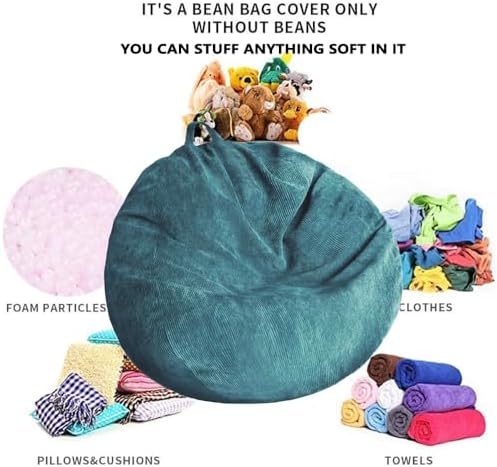 Stuffed Animal Storage Bean Bag Chair Cover (No Filler) Washable - Image 3